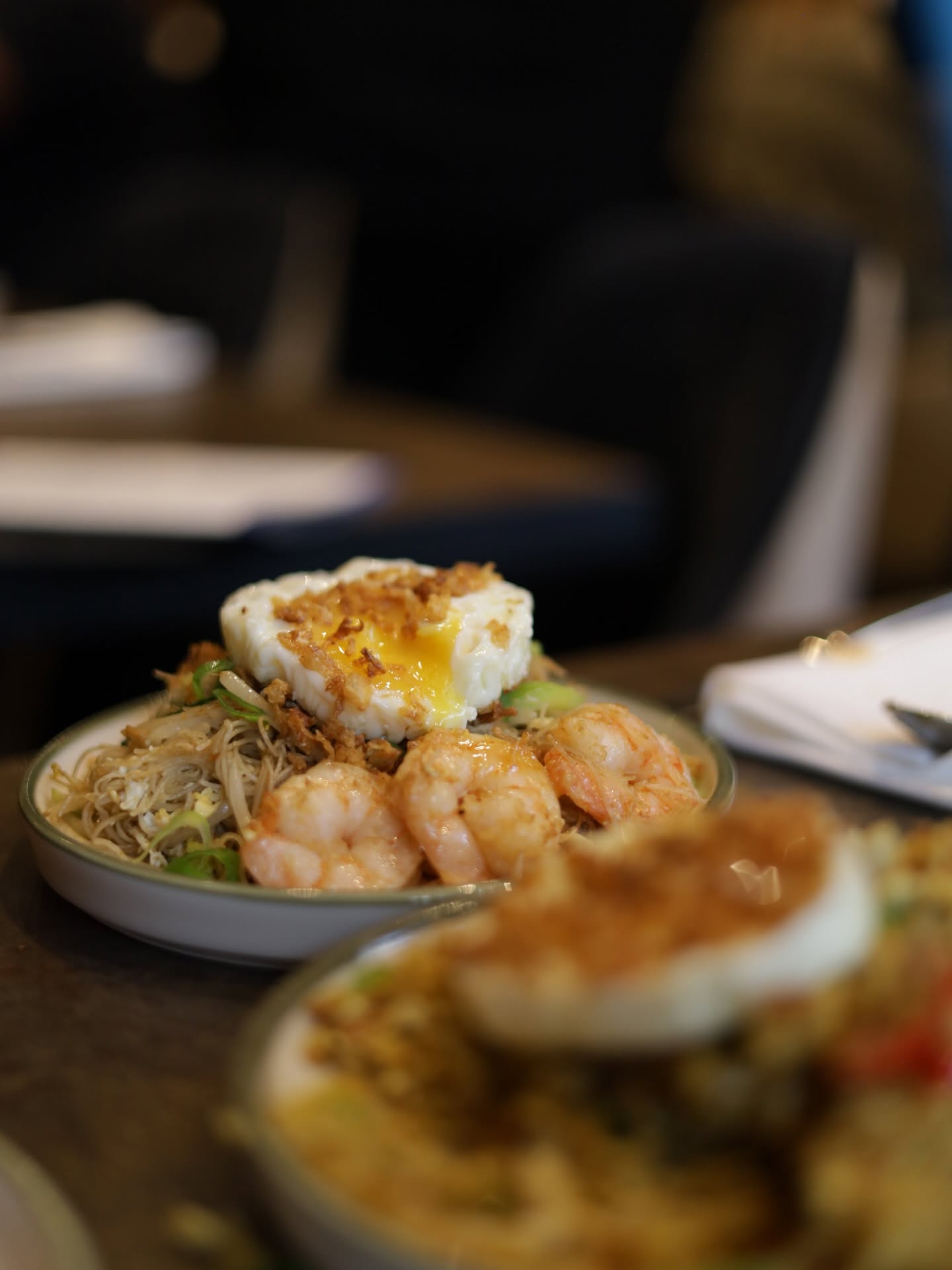 Diner enjoying Rice Street Fusions Asian cuisine