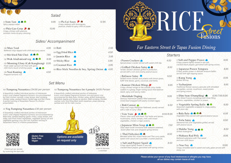 Rice Street Fusions Menu