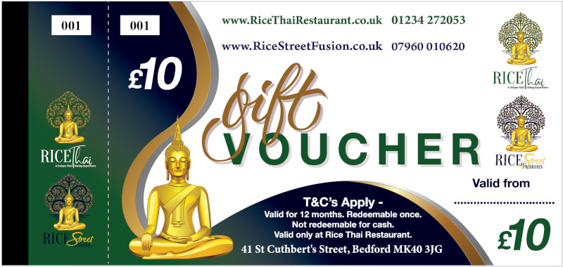 Rice Thai Gift Vouchers